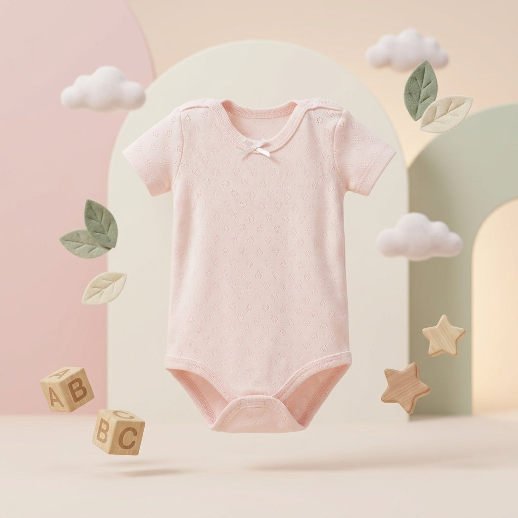 Caramell lila kız bebek body %100 pamuklu önden görünüm